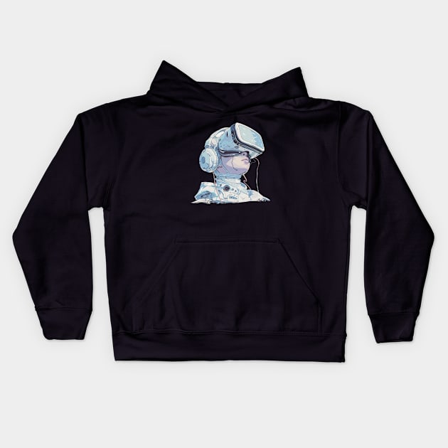 VR Girl Kids Hoodie by DavidLoblaw